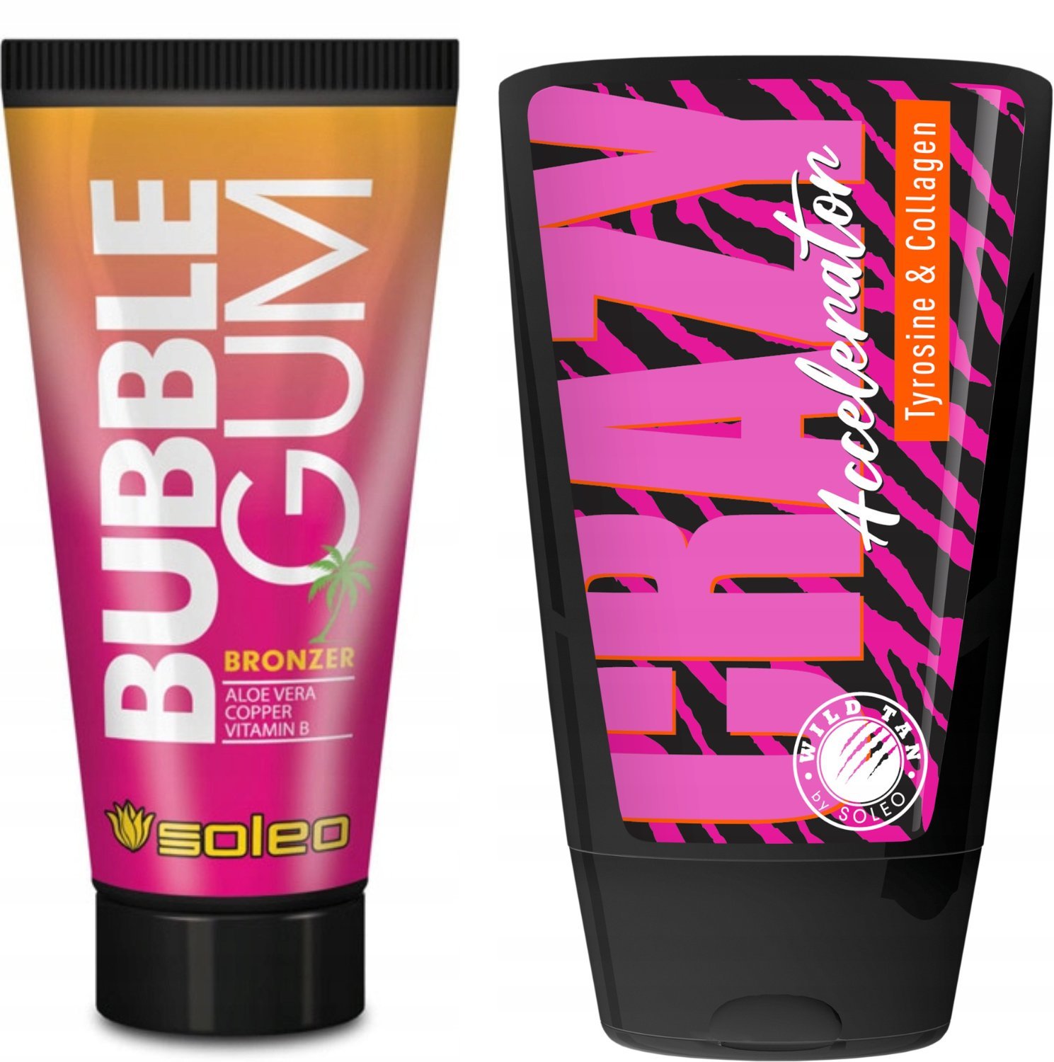 Soleo Bubble Gum + Wild Tan Crazy Accelerator Gratis