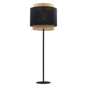Lampy stojące - TK Lighting Lampa podłogowa rattanowa abażur BOHO BLACK wys. 145cm czarny TK5568 - miniaturka - grafika 1