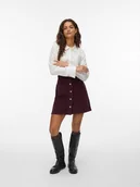 Spódnice - Vero Moda Spódnica sztruksowa w kolorze bordowym - miniaturka - grafika 1