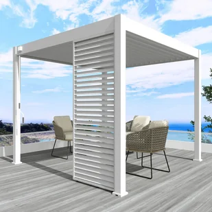 Panel żaluzjowy poziomy do pergoli ELEGANCE/DELUXE/FUSION 1 m White - Gutroof - Kratki i pergole - miniaturka - grafika 1