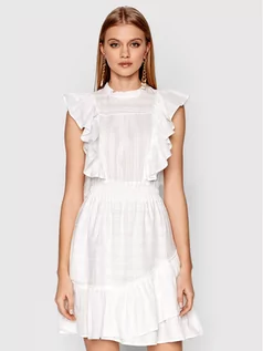 Sukienki - Pinko Sukienka letnia Riccione 1G17LF Y7UU Biały Regular Fit - grafika 1