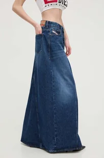 Diesel spódnica jeansowa DE-PAGO GONNA kolor niebieski maxi rozkloszowana - Spódnice - miniaturka - grafika 1
