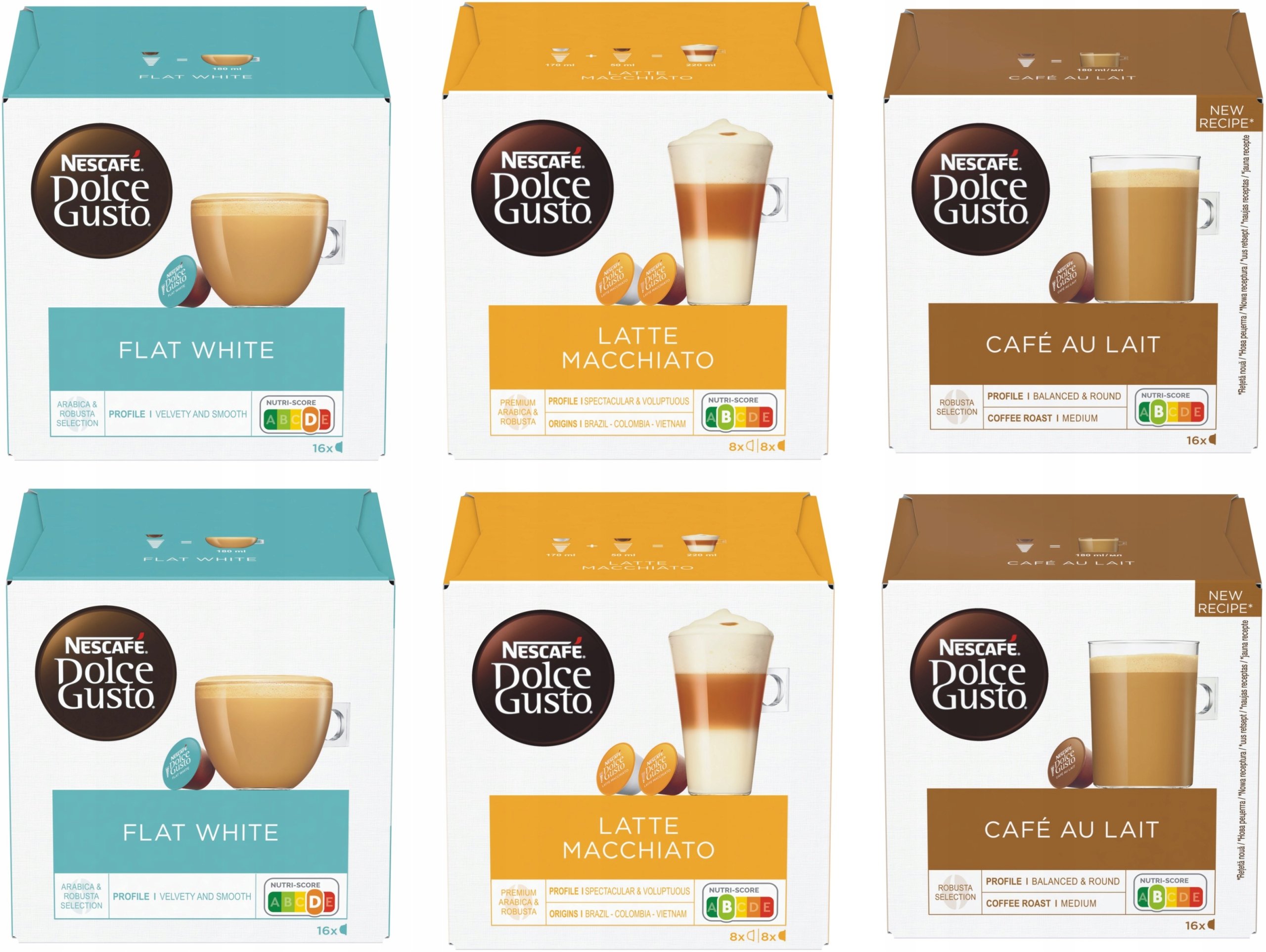 Kapsułki Nescafe Dolce Gusto Zestaw Bestsellers Maxi 6 x 16 kapsułek