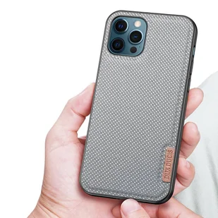 Dux Ducis Fino etui pokrowiec pokryty nylonowym materiałem iPhone 12 Pro / iPhone 12 szary - Etui i futerały do telefonów - miniaturka - grafika 6