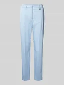 Spodnie damskie - Spodnie materiałowe z detalem z logo model ‘Petrona’ - miniaturka - grafika 1