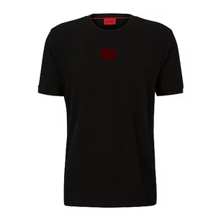 Koszulki męskie - HUGO T-shirt męski Diragolino_v, czarny (Black1), M - grafika 1