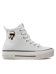 KARL LAGERFELD Trampki KL60444 Biały - Trampki damskie - miniaturka - grafika 1