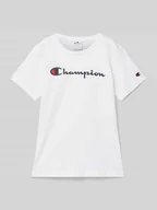 Koszulki dla chłopców - T-shirt z nadrukiem z logo - miniaturka - grafika 1