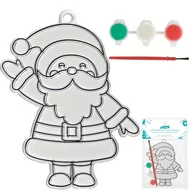 Zabawki kreatywne - Bombka Do Malowania Zawieszka Choinkowa Witraż Wzór Mikołaj Diy Artmaker - miniaturka - grafika 1