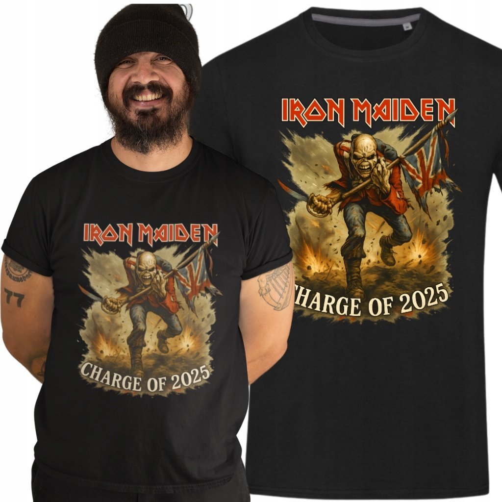 Koszulka męska IRON MAIDEN na Koncert Warszawa Run For Your Lives World T.