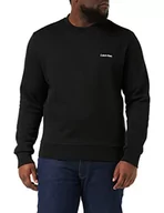 Bluzy męskie - Calvin Klein Męska bluza z mikro logo Repreve Heavy yweight Knits, Ck czarny, XS - miniaturka - grafika 1