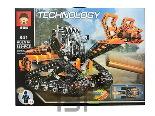 Klocki konstrukcyjne TECHNIC zabawki dla dzieci - Koparka no.841 - 814 el. - Klocki - miniaturka - grafika 1