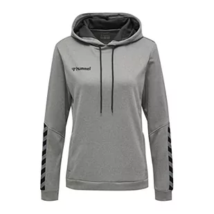 hummel Hummel damska bluza z kapturem z poliestru i poliestru, szary melanż, XL 204932-2006-XL - Bluzy damskie - miniaturka - grafika 1