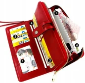 Paski - Portfel duży pojemny skórzany elegancki pasek boho - miniaturka - grafika 1