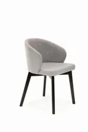 Krzesła - Flavio 5 krzesło tapicerowane szare nogi czarne - miniaturka - grafika 1