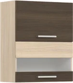 Szafki kuchenne - Szafka górna witryna kuchenna wisząca uchylna MODENA MD8/G60W rijeka ciemna - miniaturka - grafika 1