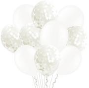 Balony i akcesoria - Zestaw balonów lateksowych białych - 30 cm - 20 szt. - miniaturka - grafika 1