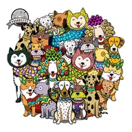 Puzzle - Drewniane Puzzle Psi Świat A4 - miniaturka - grafika 1