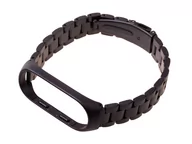Akcesoria do smartwatchy - Bransoletka pasek Xiaomi Mi Band 3, 4 - czarna - miniaturka - grafika 1