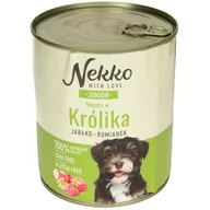 Mokra karma dla psów - NEKKO Junior Królik, jabłko, rumianek puszka 800g - miniaturka - grafika 1
