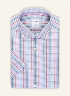 Koszule męskie - Olymp Koszula Z Krótkim Rękawem Luxor Comfort Fit violett - OLYMP - grafika 1