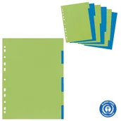 Segregatory - Przekładki segregatora, A4, zielone, 6 sztuk - miniaturka - grafika 1
