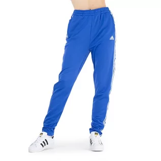 Spodnie i spodenki dla dziewczynek - Spodnie adidas Aeroready Primegreen 3-Stripes Tapered HB9926 - niebieskie - grafika 1