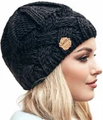 Czapki damskie - Czapka Damska Pleciona Zimowa Ocieplana Beanie - miniaturka - grafika 1