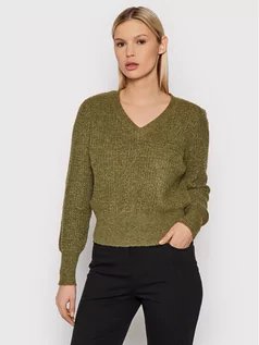 Swetry damskie - Vero Moda Sweter Llison 10254363 Zielony Regular Fit - grafika 1