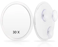 Lusterka do makijażu - Białe lusterko powiększające z przyssawką - Lustro do makijażu z przyssawką - Powiększenie 30x - Ø15 cm - do użytku domowego, salonów kosmetycznych - miniaturka - grafika 1