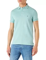 Koszulki męskie - Tommy Hilfiger Męska koszulka polo z końcówkami Mouline Slim, Bryant Green, M - miniaturka - grafika 1