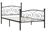 Łóżka - Czarne metalowe łóżko rustykalne 90x200 cm N2-N63 - miniaturka - grafika 1