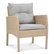 Fotele i krzesła ogrodowe - Fotel technorattanowy CORTINA Beige - miniaturka - grafika 1