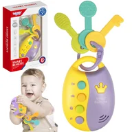 Gryzaki dla dzieci - WOOPIE BABY Interaktywne Kluczki Samochodowe z Pilotem Gryzak 2w1 - miniaturka - grafika 1