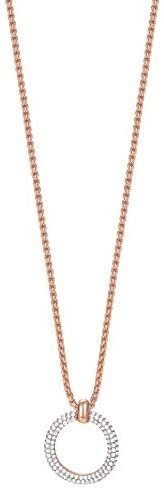ESPRIT Ladies Necklace Brass Cubic Zirconia Pendant Circle ESNL03009C420