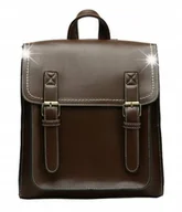 Torebki damskie - PLECAK DAMSKI SKÓRZANY TORNISTER TORBA VINTAGE 2W1 - miniaturka - grafika 1