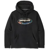 Bluzy sportowe męskie - Męska bluza Patagonia Men's '95 Oval Logo Uprisal Hoody Rozmiar: M / Kolor: czarny - miniaturka - grafika 1