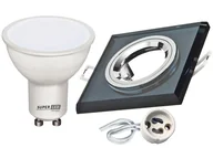 Oprawy, klosze i abażury - Zestaw GU10 5W oprawa szklana Led oprawka GU10 - miniaturka - grafika 1