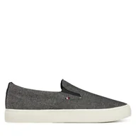 Trampki męskie - Tenisówki Tommy Hilfiger Th Hi Vulc Low Slip On Ch FM0FM05390 Szary - miniaturka - grafika 1