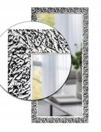 Lustra - Duże lustro ścienne ZEBRA w białej czarnej drewnianej ramie 60x50 z25 - miniaturka - grafika 1
