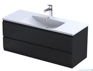 Szafki łazienkowe - Oristo Brylant szafka z umywalką wisząca 119x50x45 czarny mat OR36-SD2S-120-8-V3+UME-AM-120-92-C | Darmowa dostawa - miniaturka - grafika 1