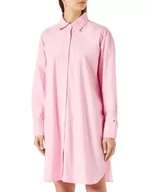 Sukienki - Tommy Hilfiger Damska sukienka OrG CO Solid do kolan, klasyczny różowy, 44 - miniaturka - grafika 1