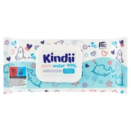 Chusteczki nawilżane - Kindii Pure Water 99 % Chusteczki dla niemowląt i dzieci 60 sztuk - miniaturka - grafika 1
