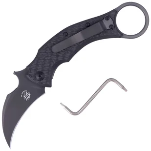 Nóż składany FOX Karambit Black Bird by Bastinelli Carbon Fiber/Bronze Ti, PVD Elmax (FX-591 TiCBR) - Noże - miniaturka - grafika 1