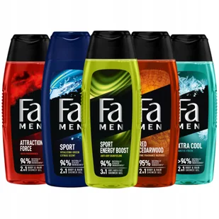 Fa Men Żel pod prysznic dla mężczyzn MIX 5x 400ml - Żele pod prysznic dla mężczyzn - miniaturka - grafika 1