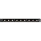 Szafy rack - Lanberg Patch panel 24 port 1U kat.6A ekranowany czarny PPSA-1024-B - miniaturka - grafika 1