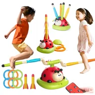 Zabawki interaktywne dla dzieci - Zabawka 3w1 Gra Zręcznościowa Dla Dzieci Wyrzutnia Rakiet Skakanka Ringo - miniaturka - grafika 1