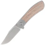 Noże - Nóż składany Bestech Vestige GreyTitanium/Natural Micarta, Stonewashed MagnaCut by Justin Lundquist (BT2411B) - miniaturka - grafika 1