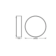 Lampy sufitowe - OSRAM Lampa sufitowa ORBIS PARIS, możliwość ściemniania, kremowy / amber, tkanina / materiał / jedwab - miniaturka - grafika 1