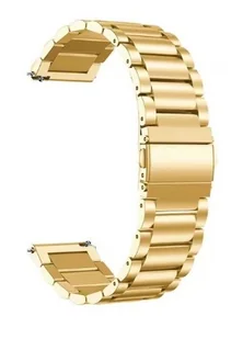 opaska pasek bransoleta STAINLESS Garmin GARMIN VENU 2S / VENU 3S / Vivoactive 4S / Huawei Watch GT 4 / 5 41mm / 5 PRO 42mm 18mm złota - Akcesoria do smartwatchy - miniaturka - grafika 1